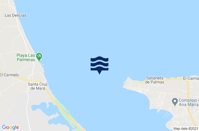 Mappa delle maree di Punta de Palmas, Venezuela