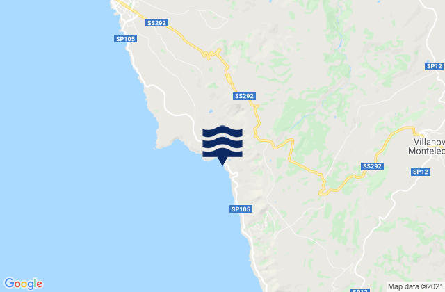 Mappa delle maree di Putifigari, Italy