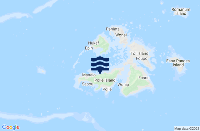 Mappa delle maree di Pwene Municipality, Micronesia