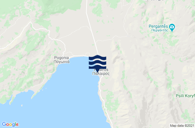 Mappa delle maree di Pálairos, Greece