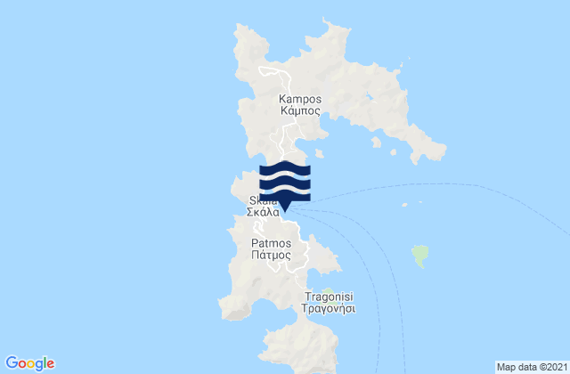 Mappa delle maree di Pátmos, Greece