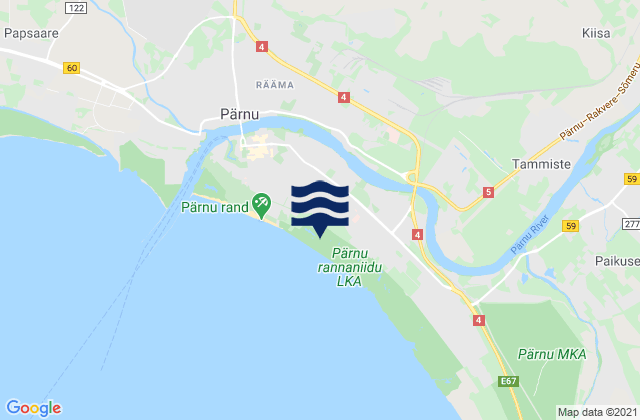 Mappa delle maree di Pärnu linn, Estonia