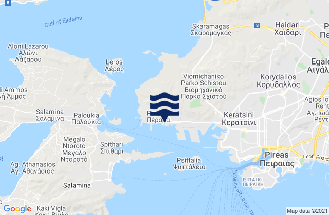 Mappa delle maree di Pérama, Greece