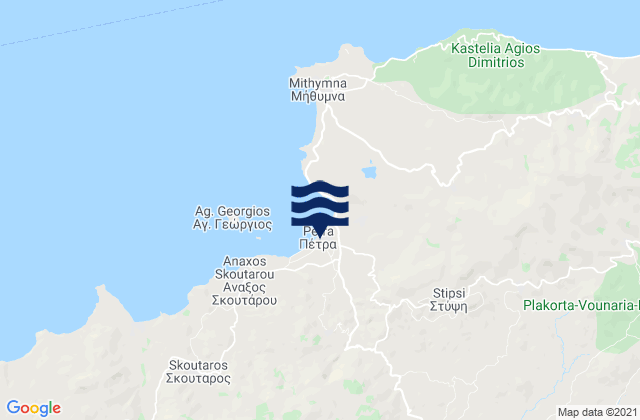 Mappa delle maree di Pétra, Greece