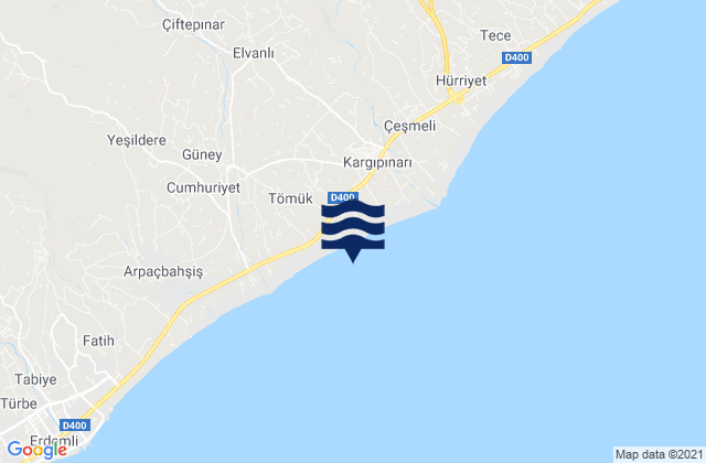 Mappa delle maree di Pınarbaşı, Turkey