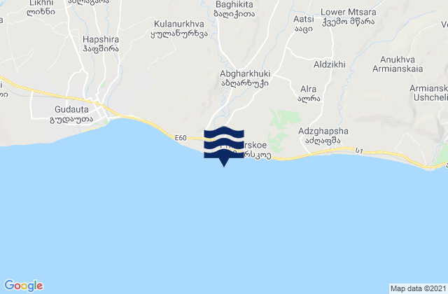 Mappa delle maree di P’rimorsk’oe, Georgia