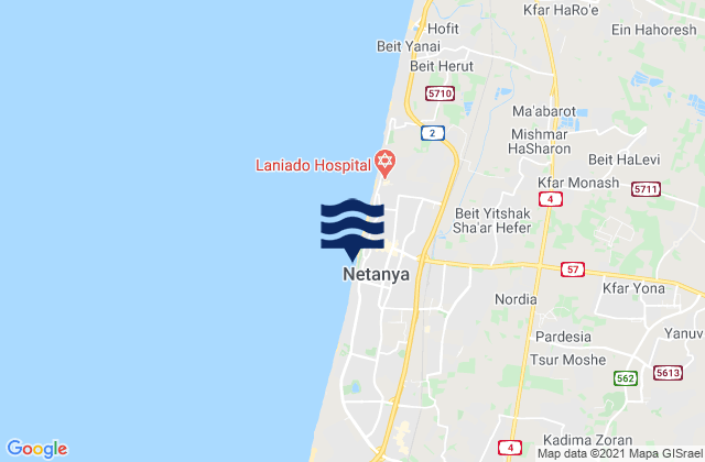 Mappa delle maree di Qalansuwa, Israel