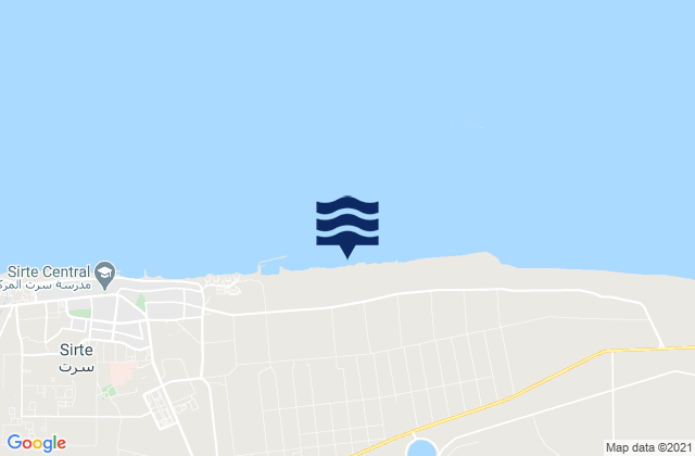 Mappa delle maree di Qasr Abu Hadi, Libya