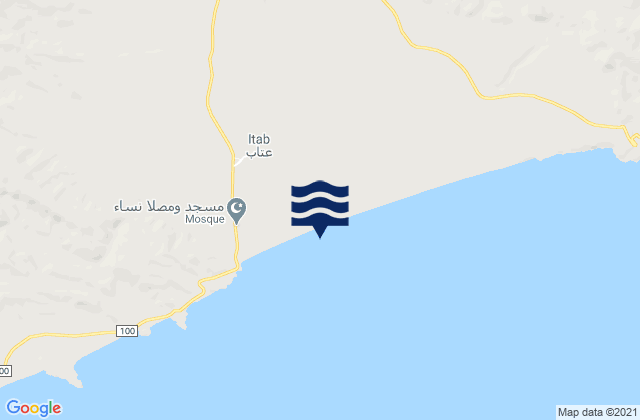 Mappa delle maree di Qishn, Yemen