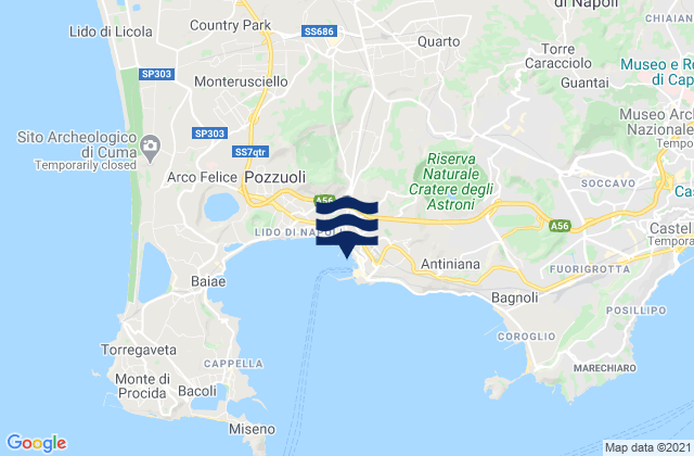 Mappa delle maree di Qualiano, Italy