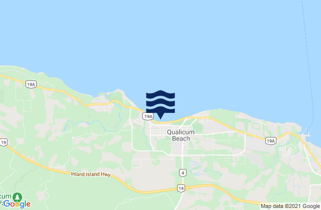 Mappa delle maree di Qualicum Beach, Canada