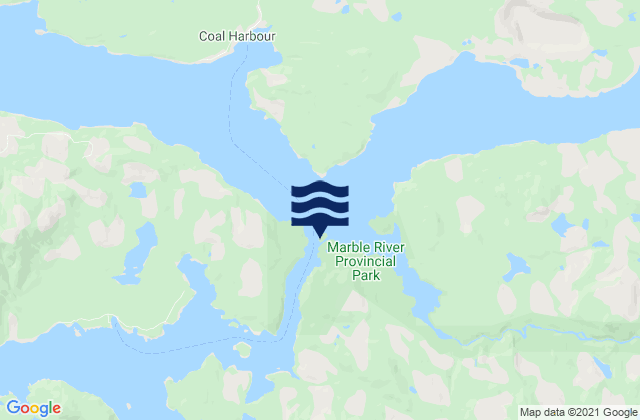 Mappa delle maree di Quatsino Narrows, Canada