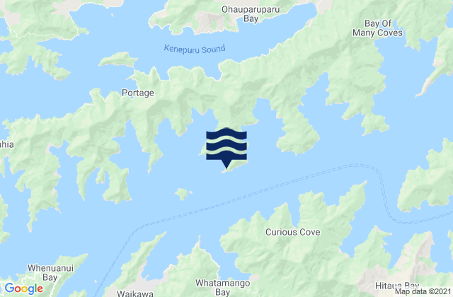Mappa delle maree di Queen Charlotte Sound (Totaranui), New Zealand