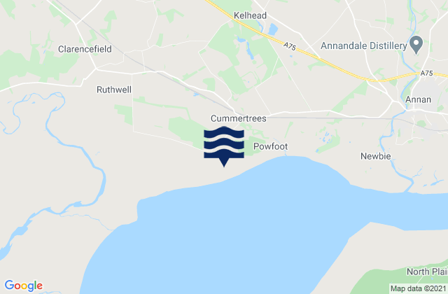 Mappa delle maree di Queensberry Bay, United Kingdom
