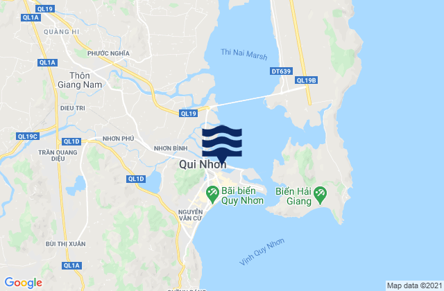 Mappa delle maree di Qui Nhon, Vietnam