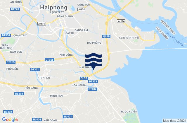 Mappa delle maree di Quận Dương Kinh, Vietnam