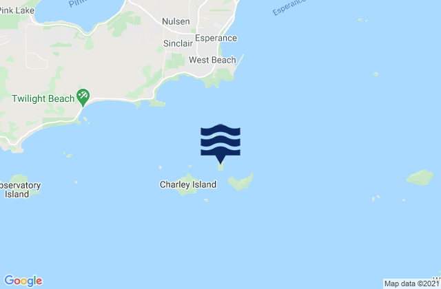Mappa delle maree di Rabbit Island, Australia
