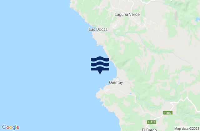 Mappa delle maree di Rada Quintay, Chile