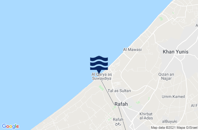 Mappa delle maree di Rafah, Palestinian Territory