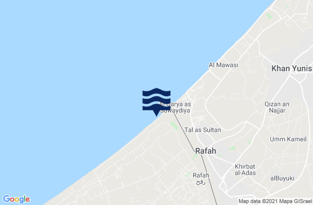 Mappa delle maree di Rafaḩ, Egypt