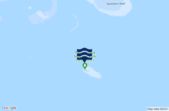 Mappa delle maree di Raine Island, Australia