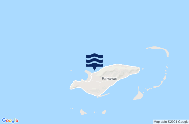 Mappa delle maree di Raivavae, French Polynesia