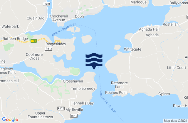 Mappa delle maree di Rams Head, Ireland