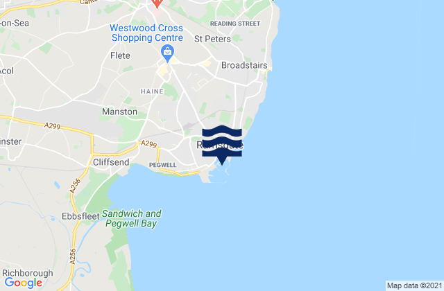 Mappa delle maree di Ramsgate, United Kingdom
