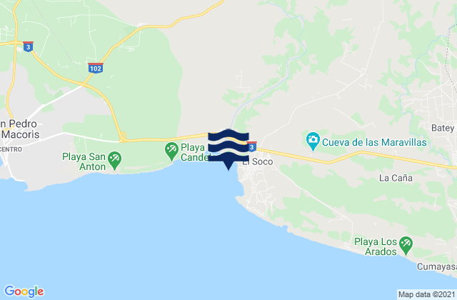 Mappa delle maree di Ramón Santana, Dominican Republic