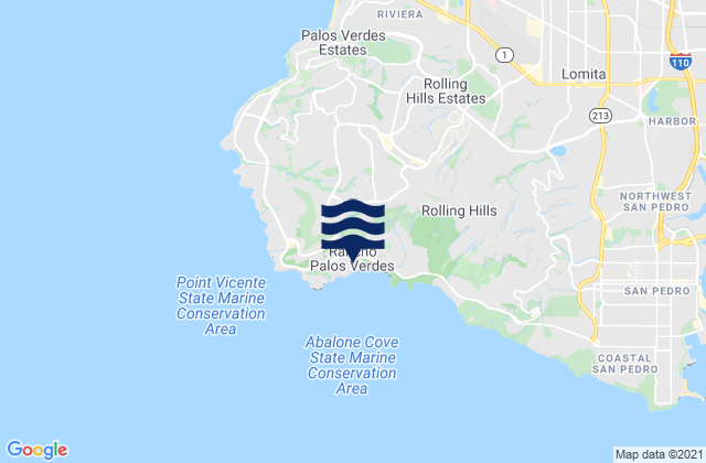 Mappa delle maree di Rancho Palos Verdes, United States