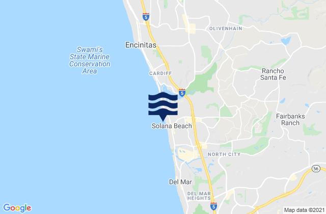 Mappa delle maree di Rancho Santa Fe, United States