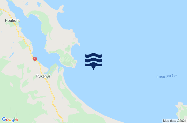 Mappa delle maree di Rangaunu Bay, New Zealand