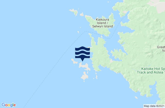Mappa delle maree di Rangiahua, New Zealand