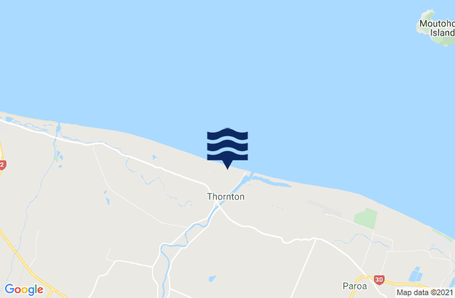 Mappa delle maree di Rangitaiki River, New Zealand