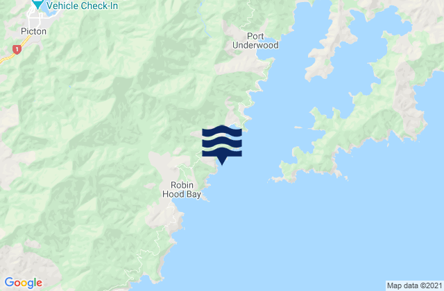 Mappa delle maree di Rangitane Bay, New Zealand