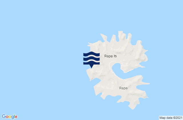 Mappa delle maree di Rapa (Haurei), French Polynesia