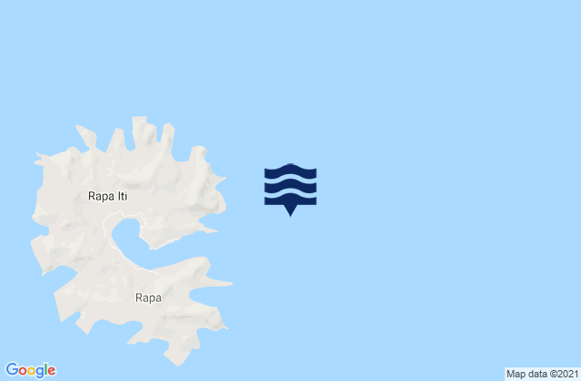Mappa delle maree di Rapa (Oparo) Island, French Polynesia
