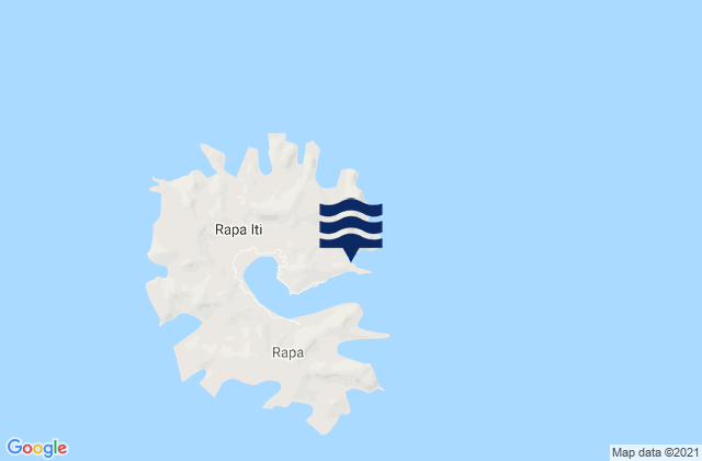 Mappa delle maree di Rapa, French Polynesia