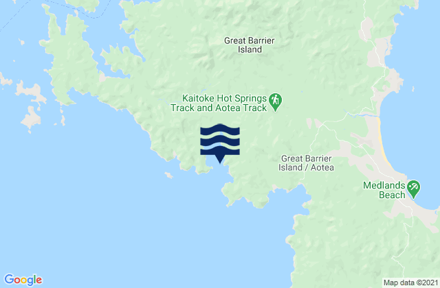 Mappa delle maree di Rapid Bay, New Zealand