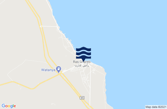 Mappa delle maree di Ras Gharib, Egypt