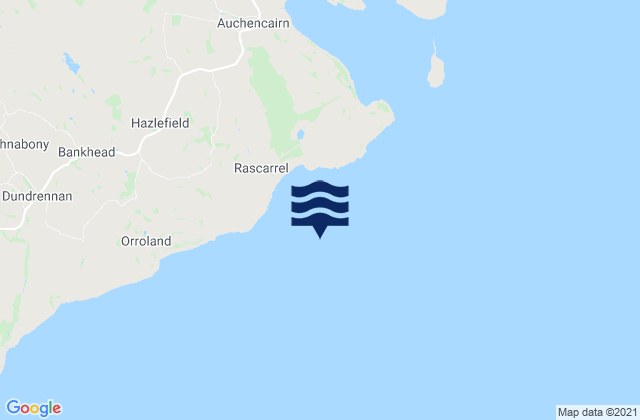 Mappa delle maree di Rascarrel Bay, United Kingdom