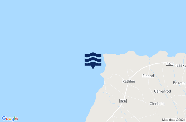 Mappa delle maree di Rathlee Head, Ireland