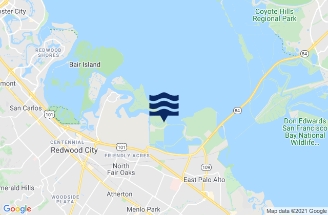 Mappa delle maree di Ravenswood Slough, United States