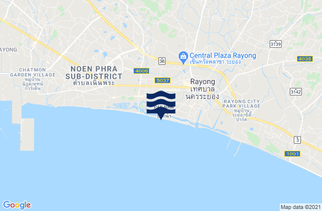Mappa delle maree di Rayong, Thailand