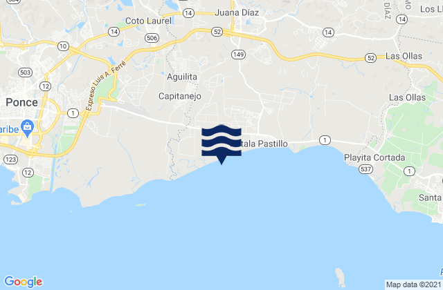 Mappa delle maree di Real Barrio, Puerto Rico