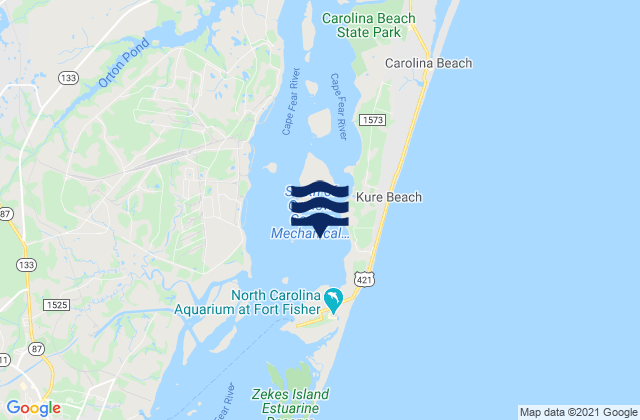 Mappa delle maree di Reaves Point Channel, United States