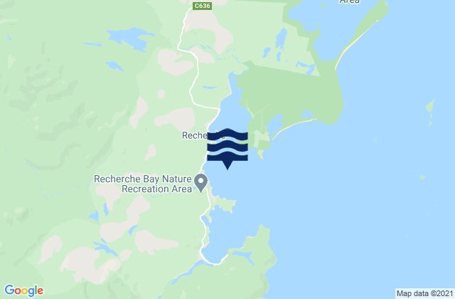 Mappa delle maree di Recherche Bay, Australia