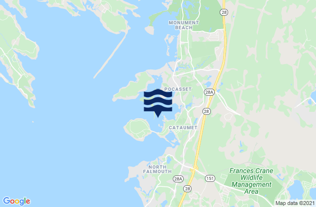 Mappa delle maree di Red Brook Harbor, United States