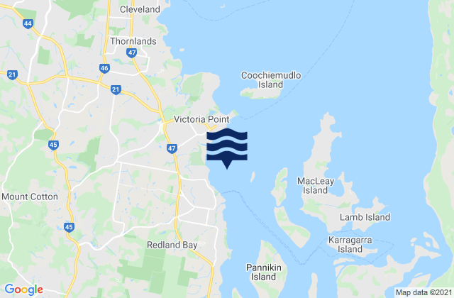Mappa delle maree di Redland Bay, Australia
