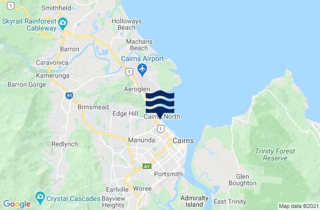 Mappa delle maree di Redlynch, Australia